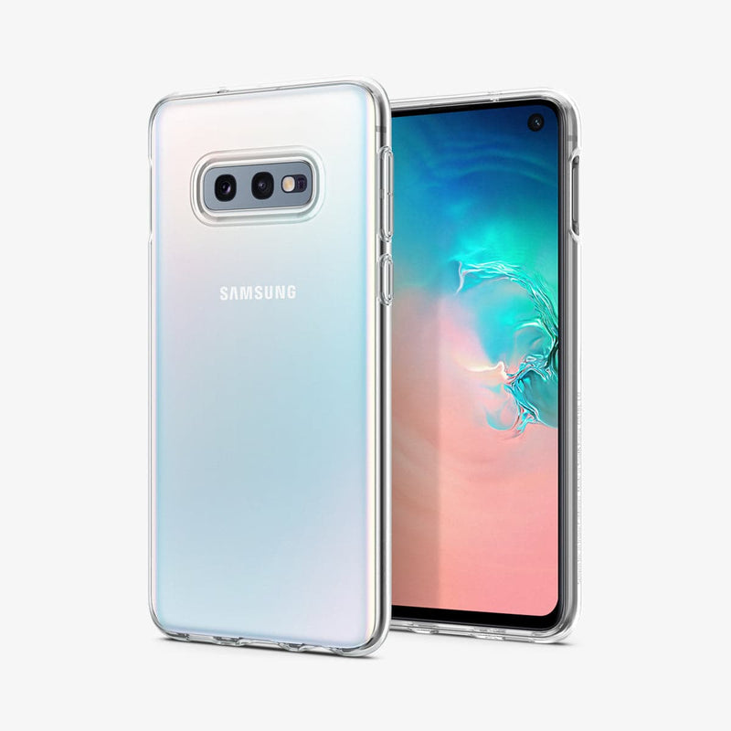 609CS25833 - Galaxy S10e Liquid Crystal Case in crystal clear showing the back and front