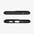 ACS00712 - Galaxy S20 Ultra Liquid Air Case in black showing the top and bottom