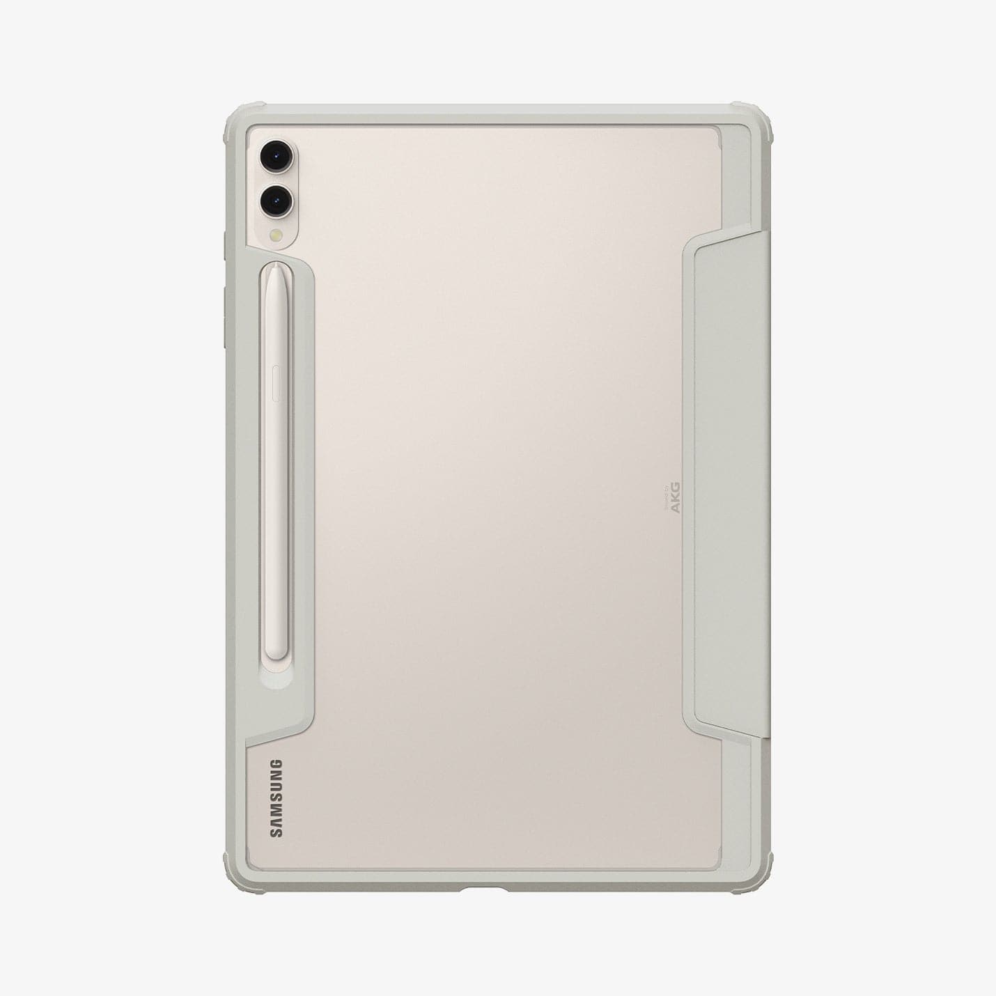 ACS06836 - Galaxy Tab S9+ Case Ultra Hybrid Pro in gray showing the back
