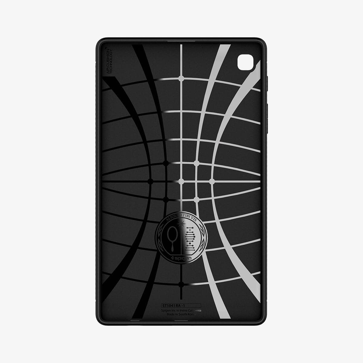 ACS02863 - Galaxy Tab A7 Lite Case Rugged Armor in matte black showing the inside of case