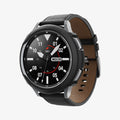 ACS03141 - Galaxy Watch 4 Classic (42mm) Case Liquid Air in matte black showing the front and inside of band
