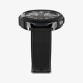 ACS03141 - Galaxy Watch 4 Classic (42mm) Case Liquid Air in matte black showing the bottom and front