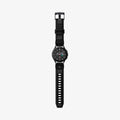 AMP04031 - Galaxy Watch Band (20mm) Rugged Armor in matte black showing the front with watch band laid out flat