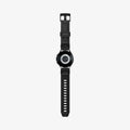 AMP04031 - Galaxy Watch Band (20mm) Rugged Armor in matte black showing the back with watch band laid out flat