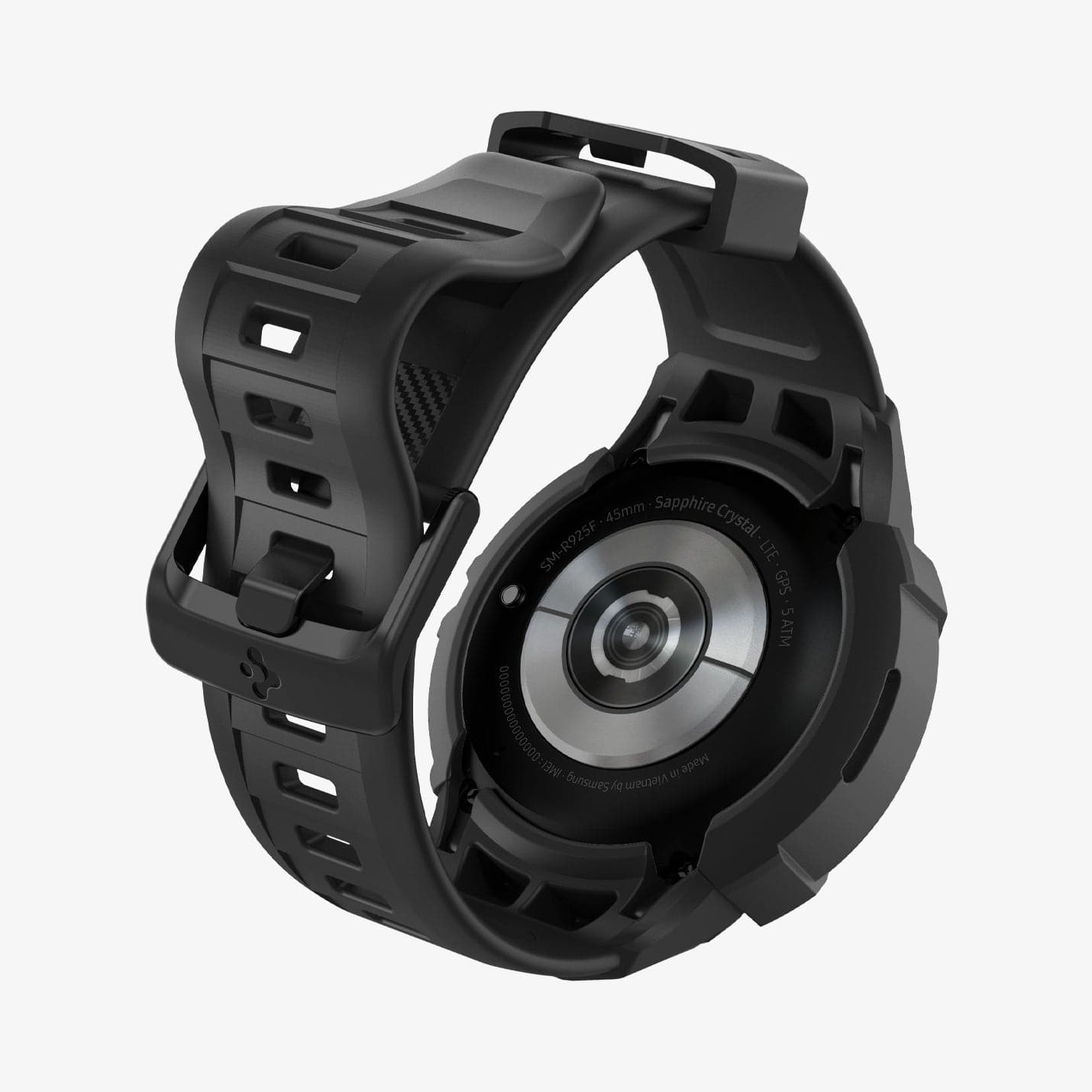 ACS05301 - Galaxy Watch 5 Pro (45mm) Case Rugged Armor Pro in black showing the back and inside of band
