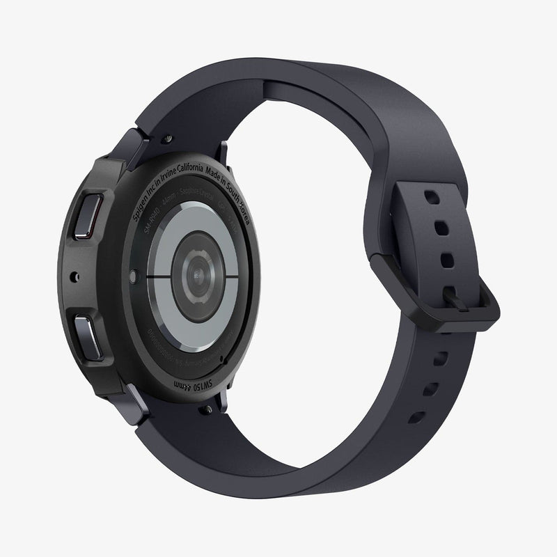 ACS06392 - Galaxy Watch 6 (44mm) Case Liquid Air in matte black showing the side and back