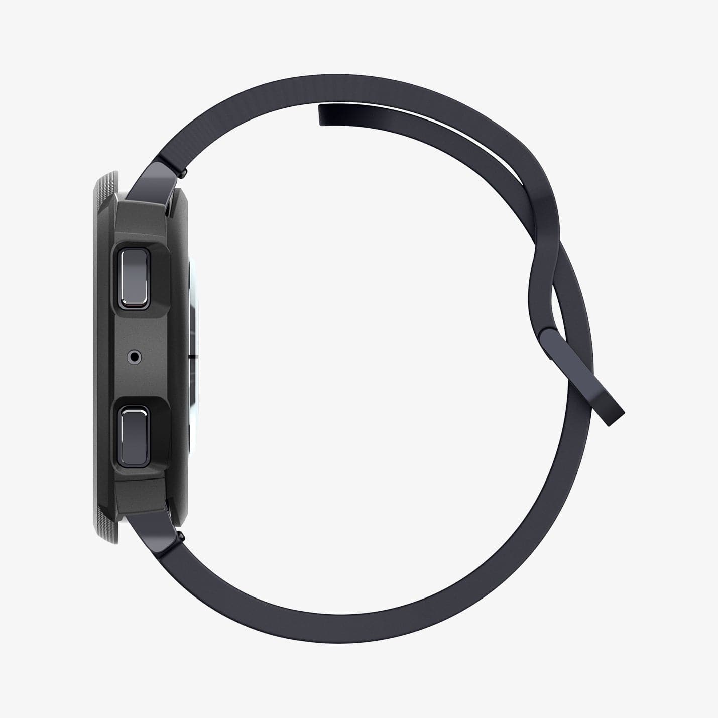 ACS06392 - Galaxy Watch 6 (44mm) Case Liquid Air in matte black showing the side
