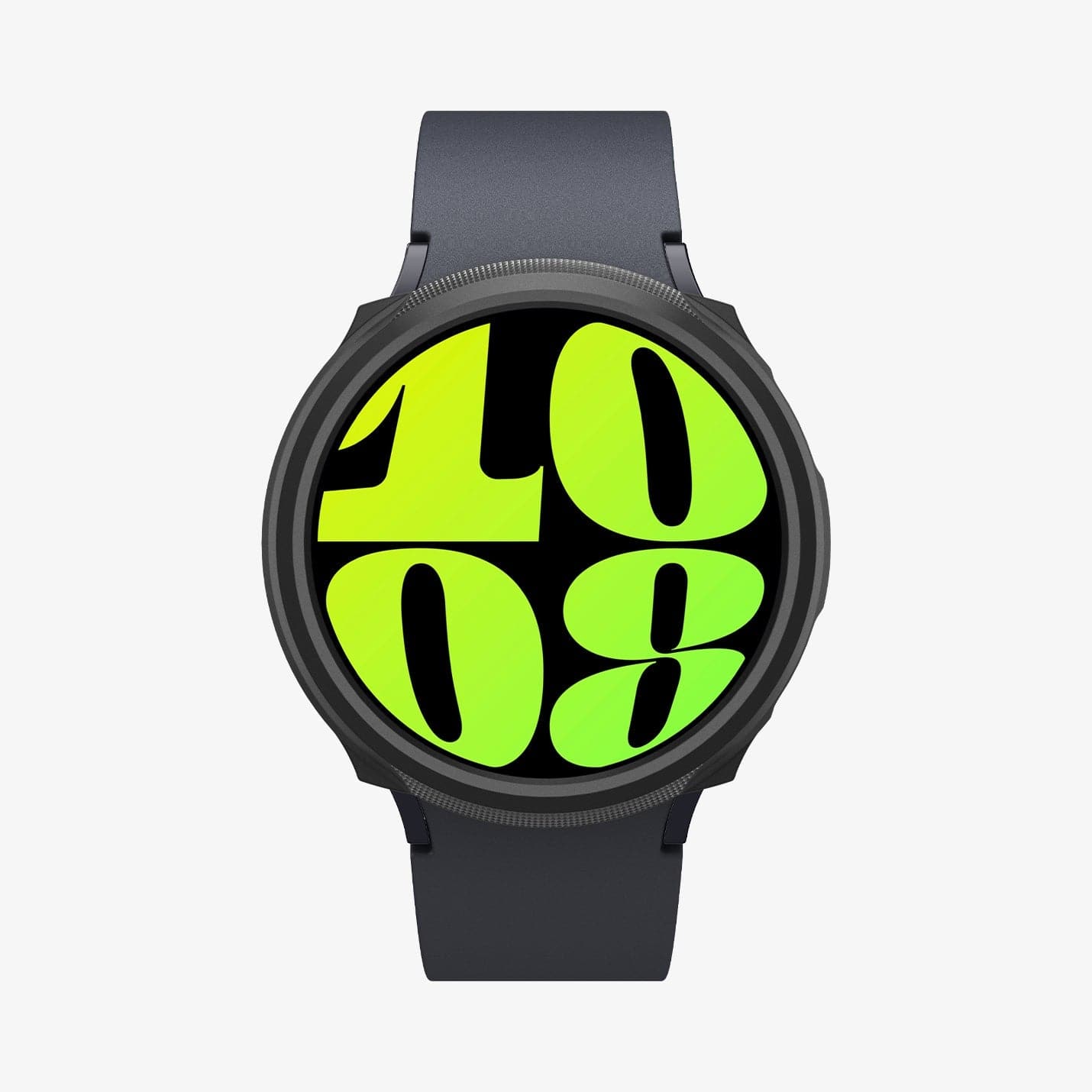 ACS06392 - Galaxy Watch 6 (44mm) Case Liquid Air in matte black showing the front