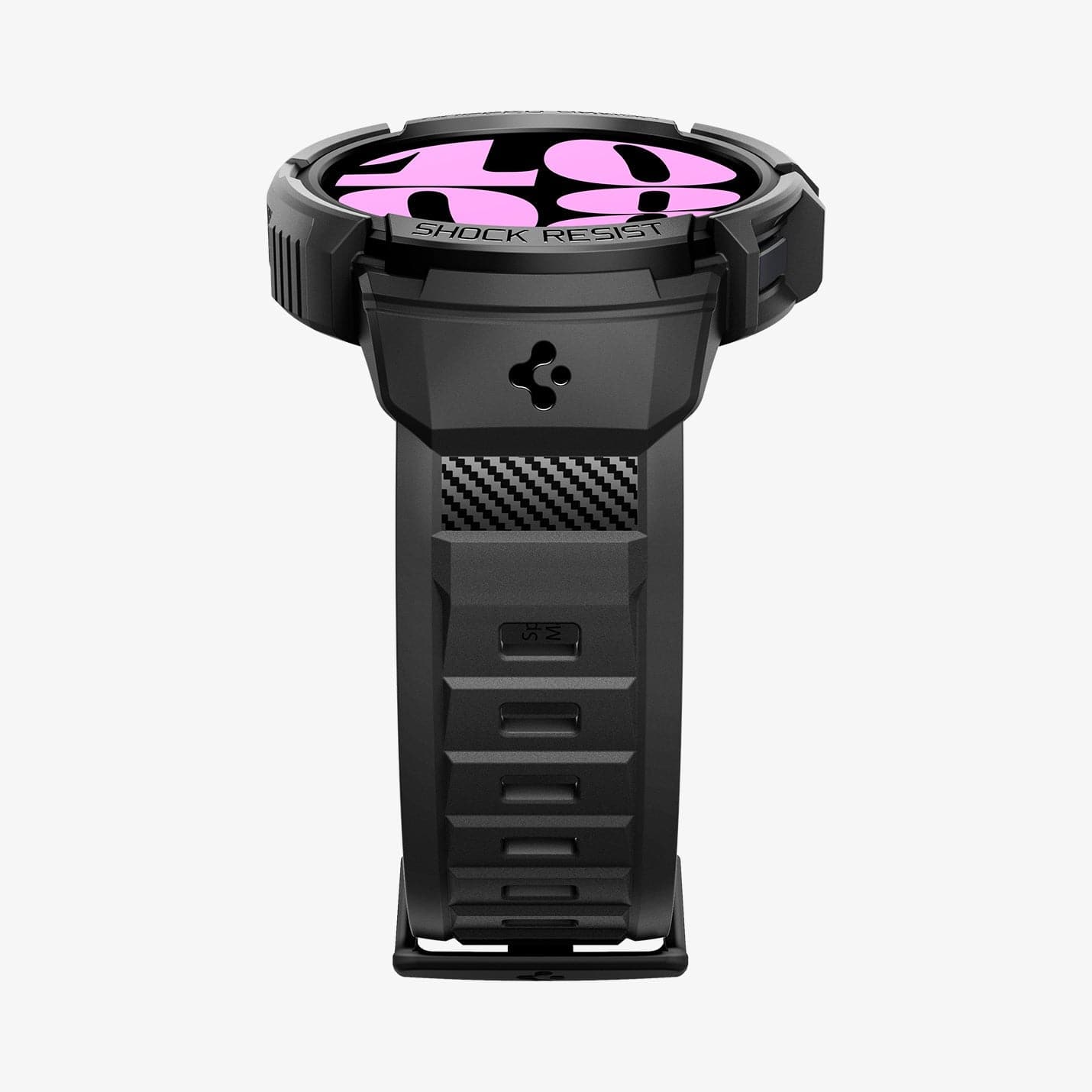 ACS06501 - Galaxy Watch 6 (40mm) Case Rugged Armor Pro in black showing the bottom and partial front