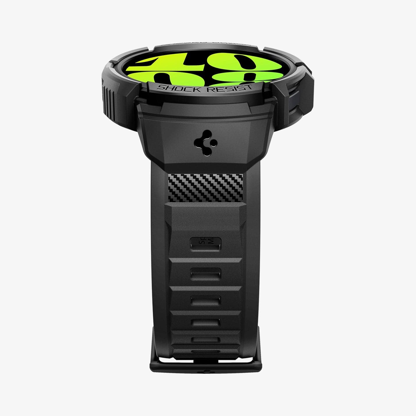 ACS06496 - Galaxy Watch 6 (44mm) Case Rugged Armor Pro in black showing the bottom and partial front