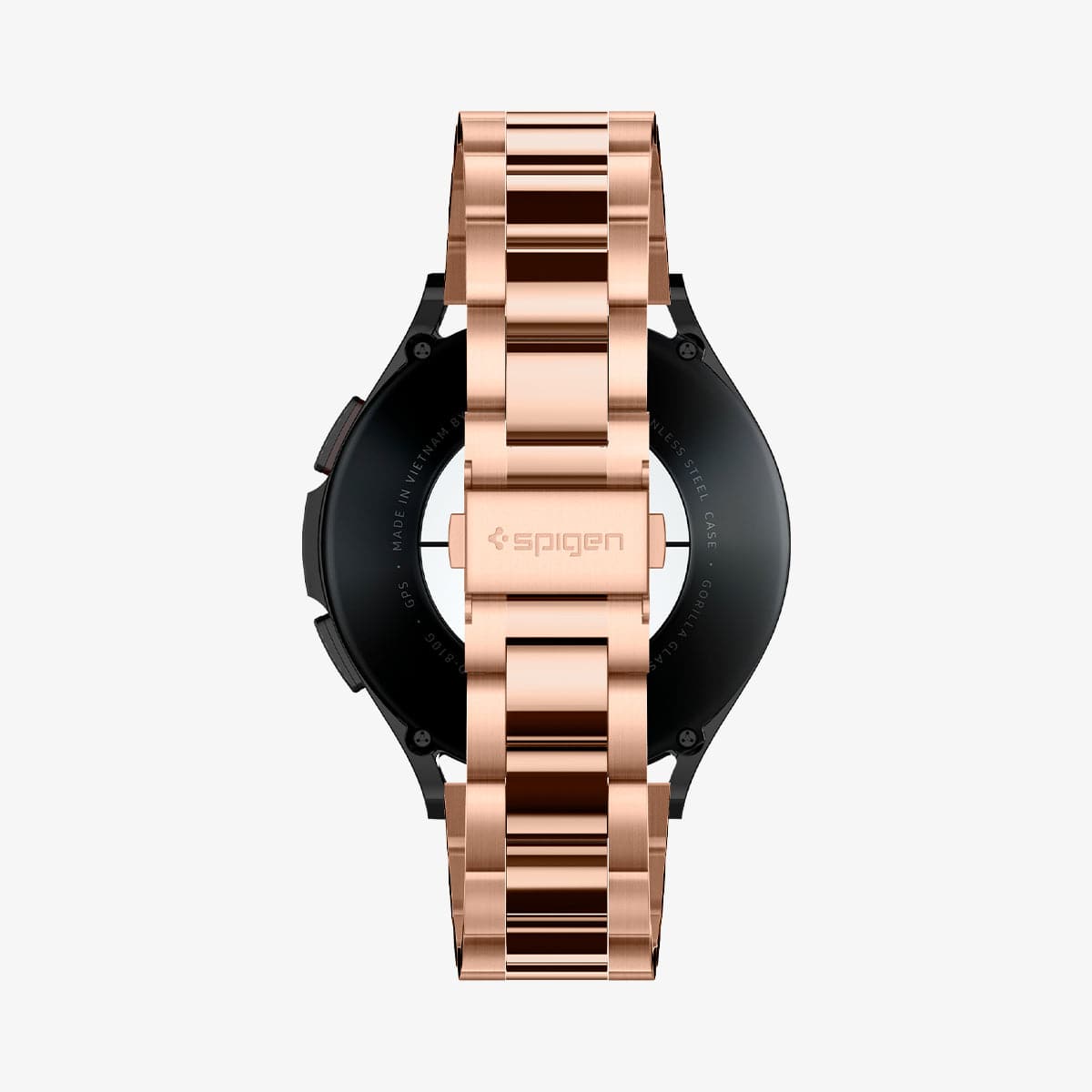 Rose gold galaxy watch with black band outlet