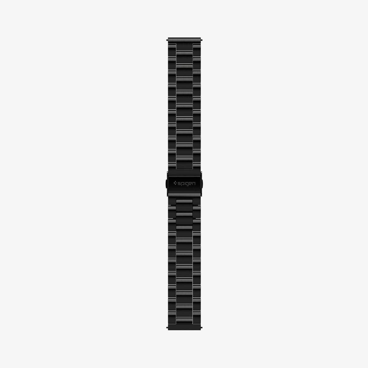 600WB24983 - Galaxy Watch Band (22mm) Modern Fit in black showing the watch band laid out flat