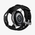 ACS02066 - Galaxy Watch Active 2 (44mm) Case Rugged Armor Pro in black showing the back with watch face hovering away from band