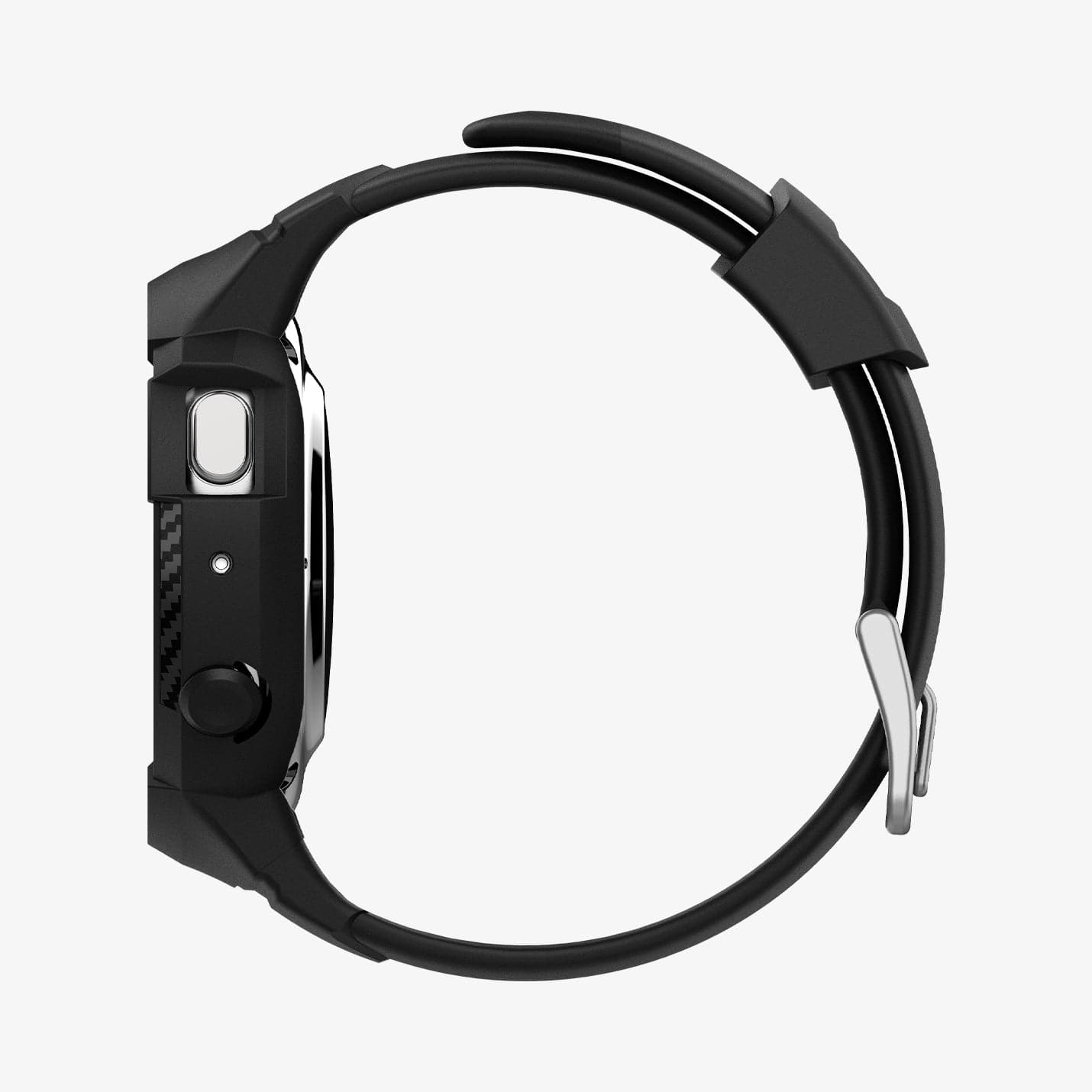 ACS02066 - Galaxy Watch Active 2 (44mm) Case Rugged Armor Pro in black showing the side
