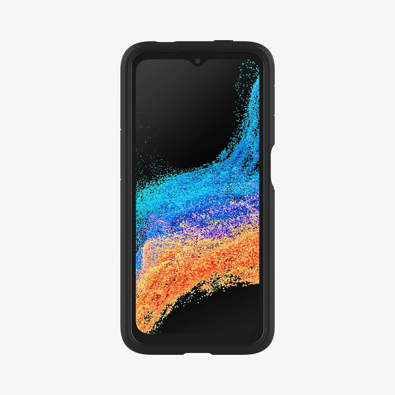 ACS04601 - Galaxy XCover 6 Pro Tough Armor Case in black showing the front