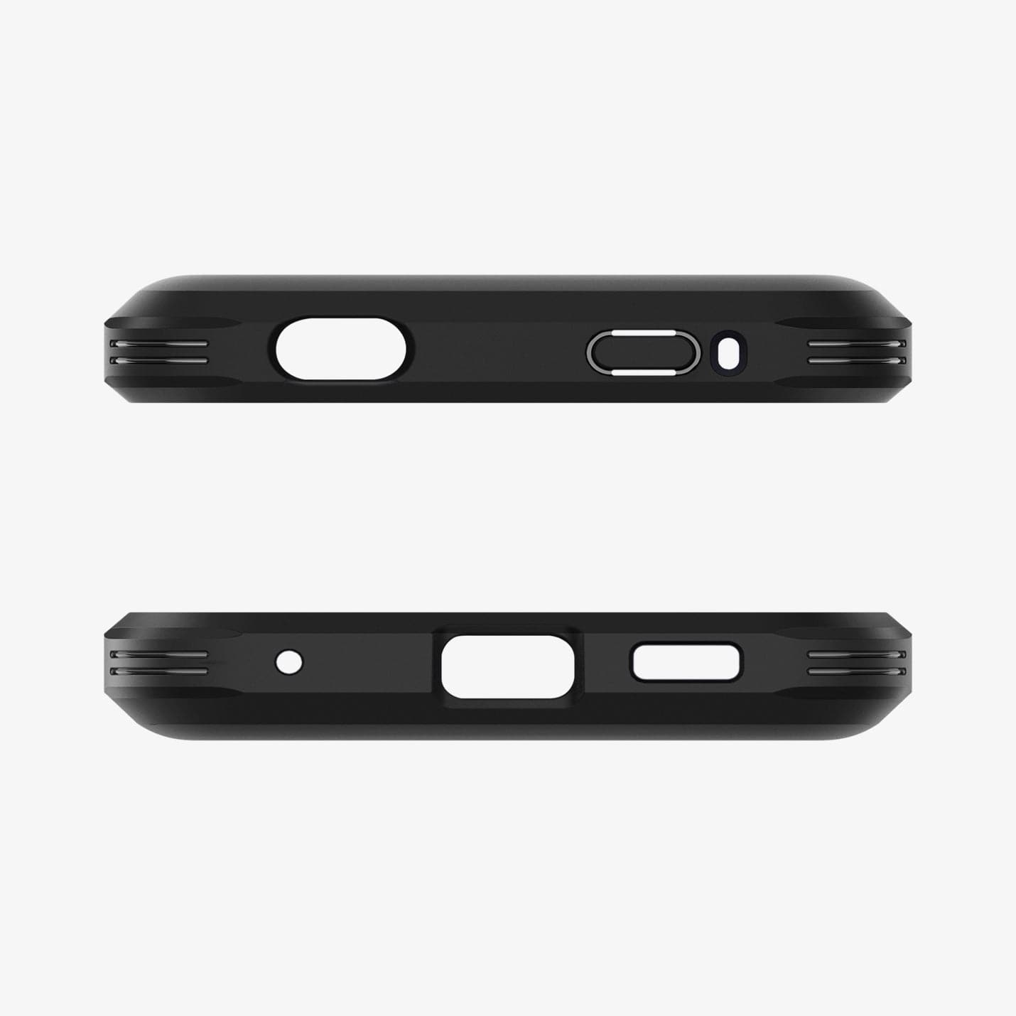 ACS04601 - Galaxy XCover 6 Pro Tough Armor Case in black showing the top and bottom
