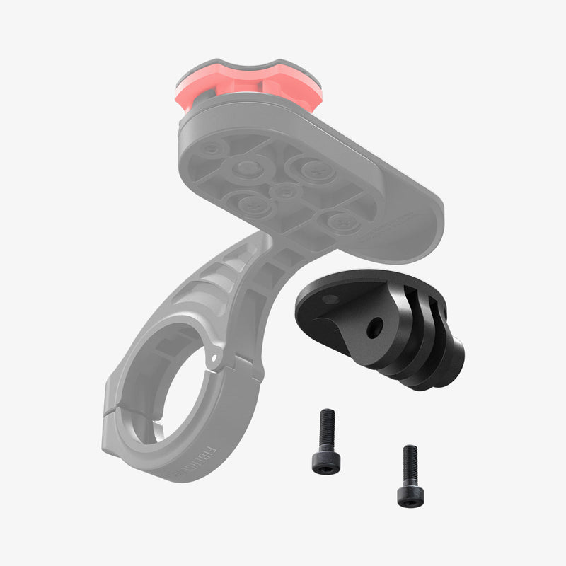 000MP25072 - Gearlock AG100 Action Cam Mount Adapter in black showing the bottom mount screwed on portion