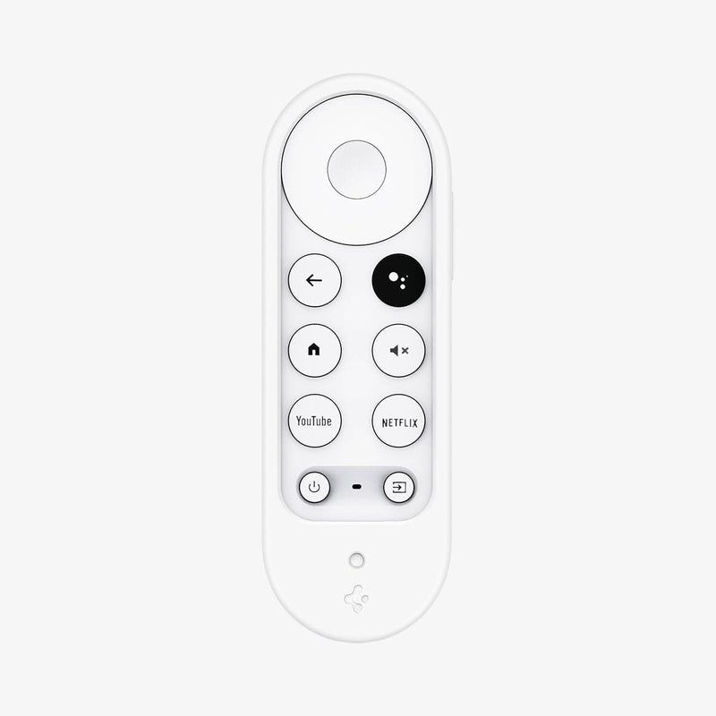 AMP02715 - Chromecast with Google TV Silicone Fit Voice Remote in white showing the front