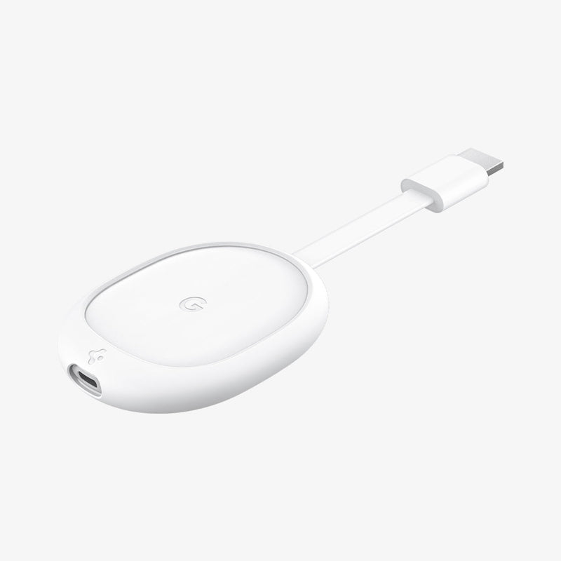 AMP02713 - Chromecast with Google TV Silicone Fit in white showing the front and side