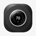 AHP03711 - Google Nest Learning Thermostat 3G Wall Plate in black showing the front