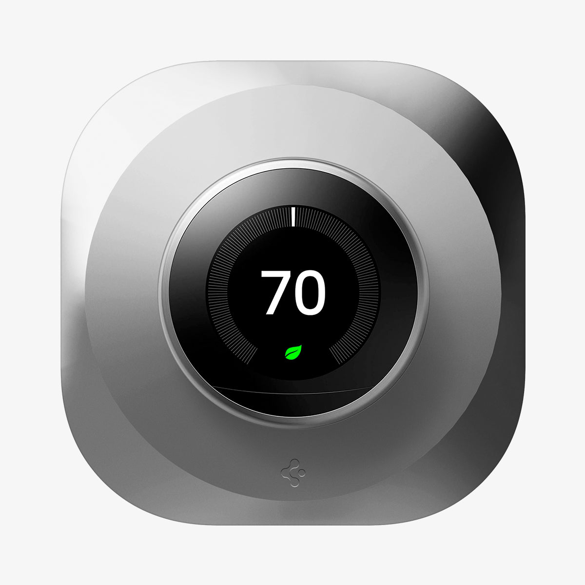 AHP03712 - Google Nest Learning Thermostat 3G Wall Plate in stainless steel showing the front