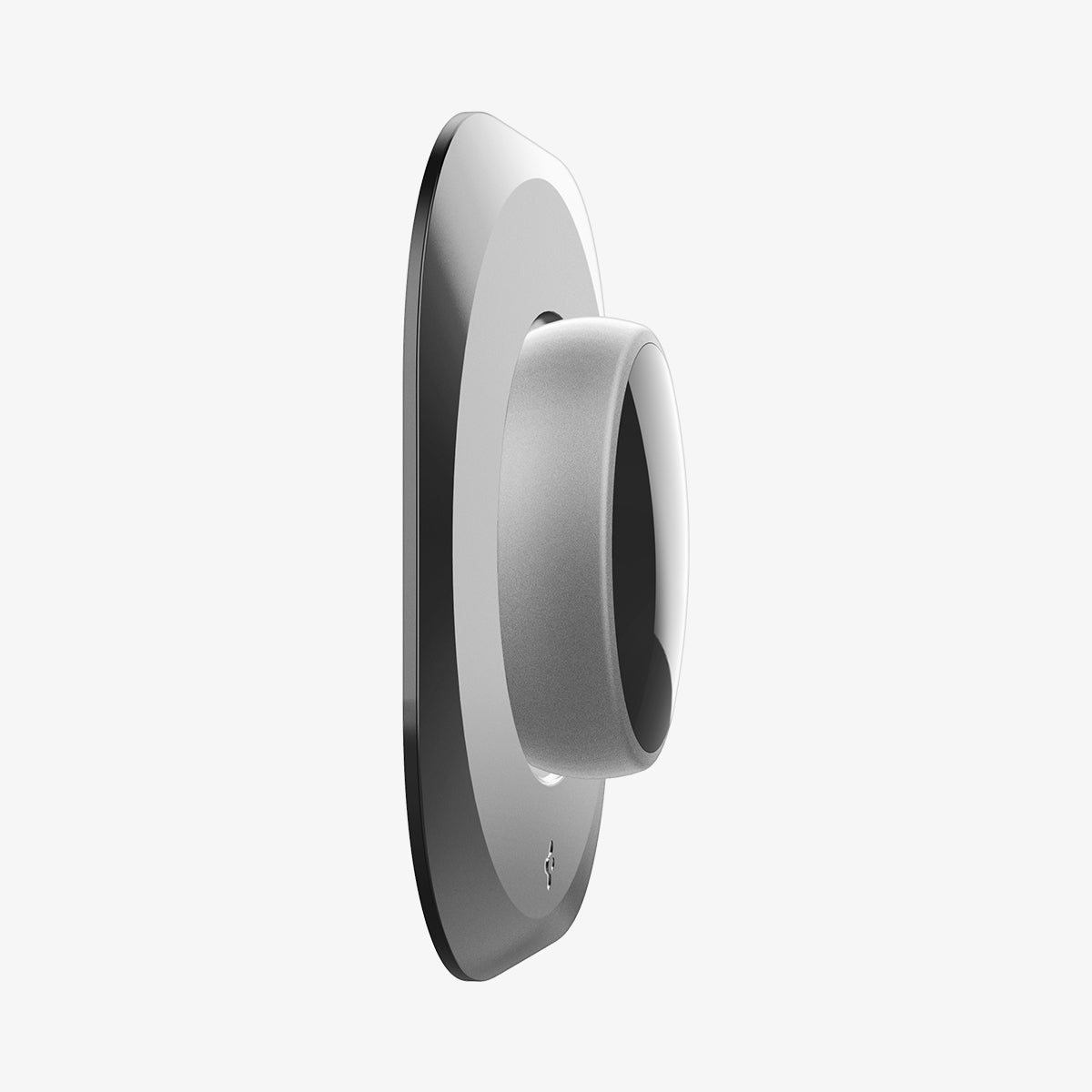 AHP03712 - Google Nest Learning Thermostat 3G Wall Plate in stainless steel showing the side