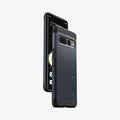 ACS04729 - Pixel 7 Pro Case Tough Armor in metal slate showing the sides, partial back and front