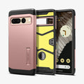 ACS04730 - Pixel 7 Pro Case Tough Armor in rose gold showing the back, inside and front