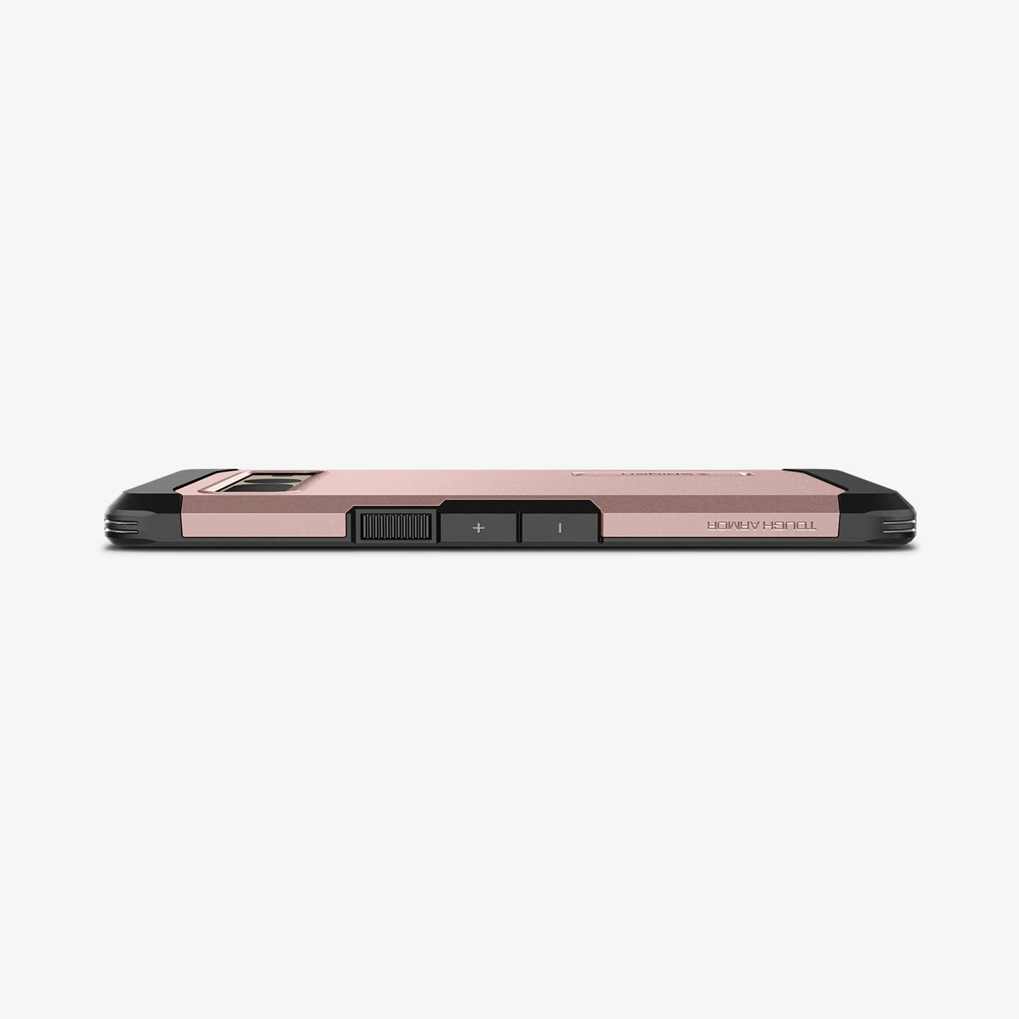 ACS04730 - Pixel 7 Pro Case Tough Armor in rose gold showing the side and partial back with device laying flat