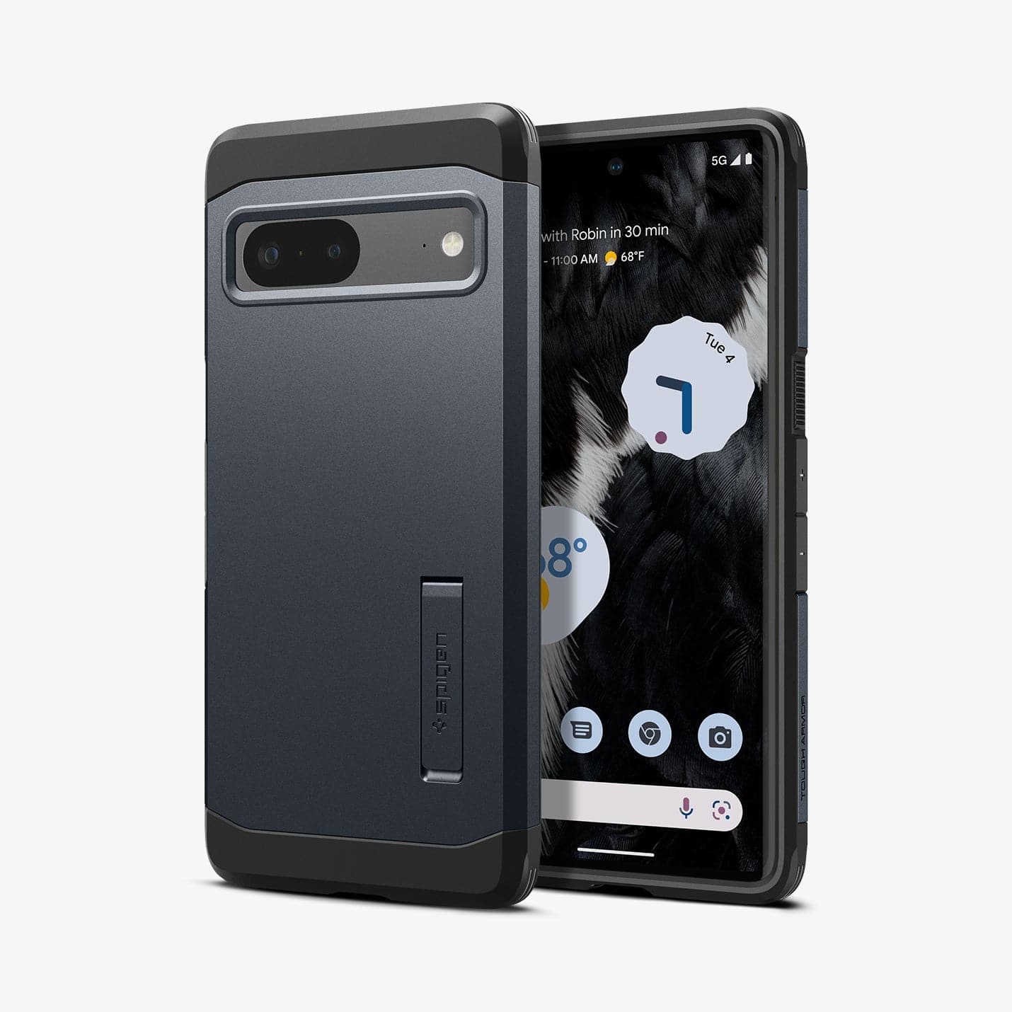 ACS04702 - Pixel 7 Case Tough Armor in metal slate showing the back and front