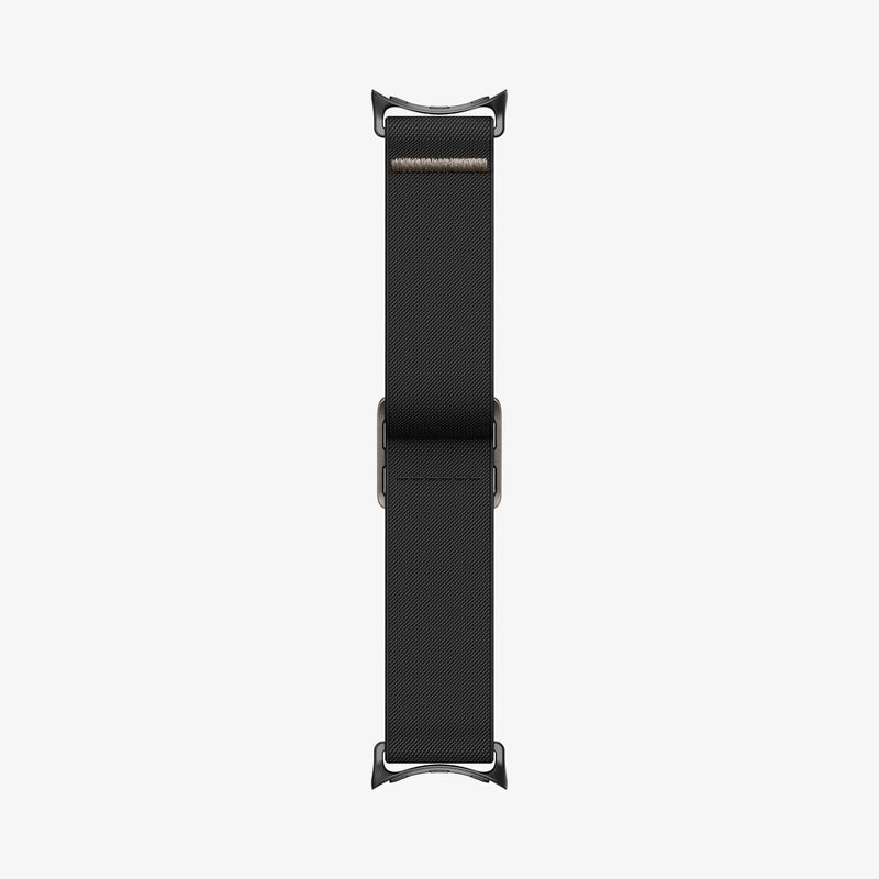 AMP06348 - Pixel Watch Series Case Lite Fit in black showing the watch band laid out flat