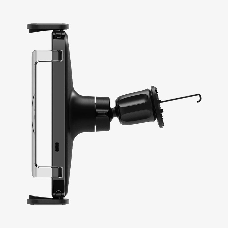 ACP04279 - GTS12W OneTap Wireless Galaxy Fold Car Mount Airvent in black showing the side with mount vertically