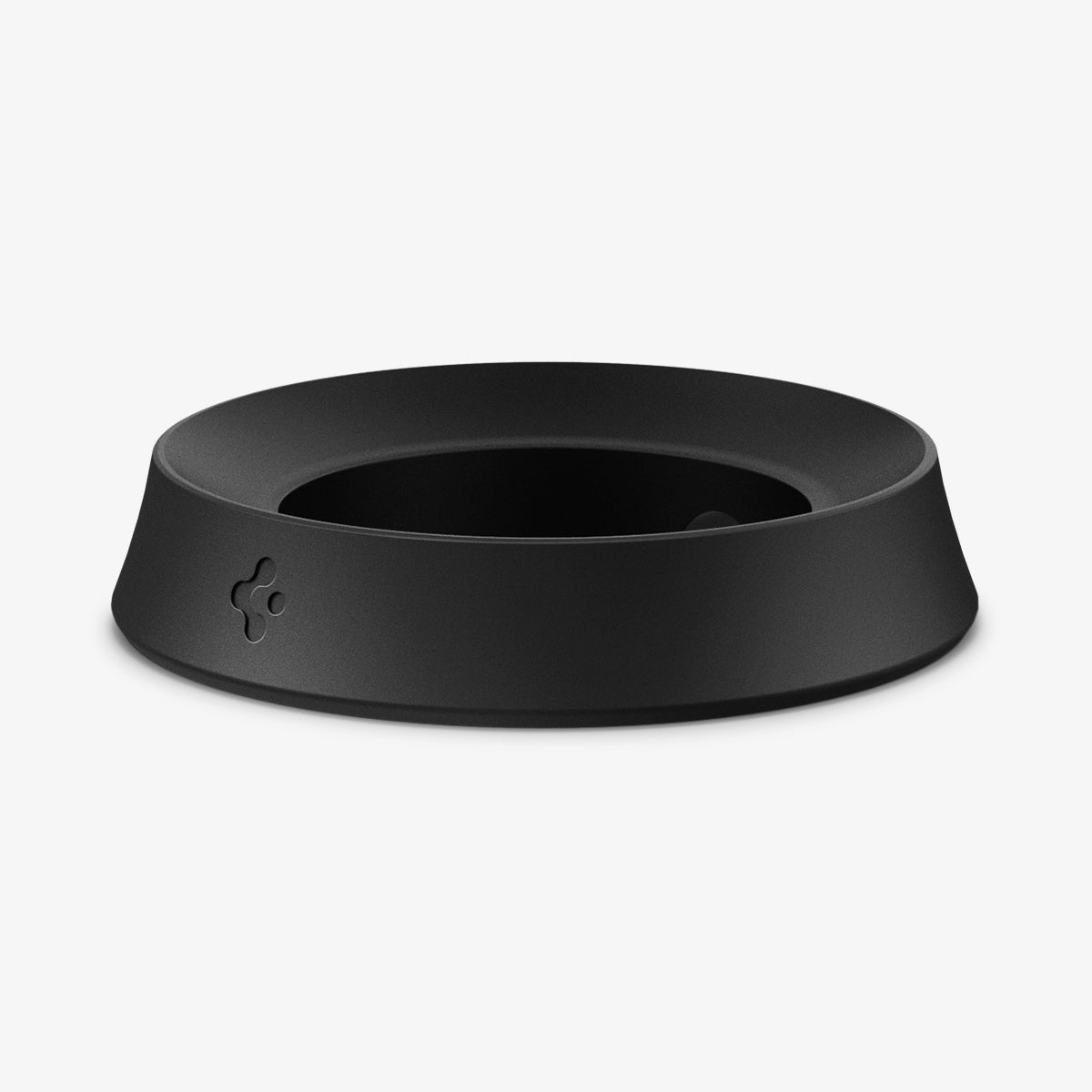 AMP02781 - Apple HomePod Mini Stand Silicone Fit in black showing the front and side