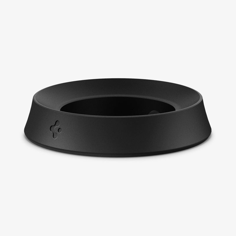AMP02781 - Apple HomePod Mini Stand Silicone Fit in black showing the front and side