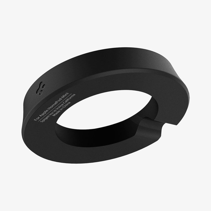AMP02781 - Apple HomePod Mini Stand Silicone Fit in black showing the front and bottom