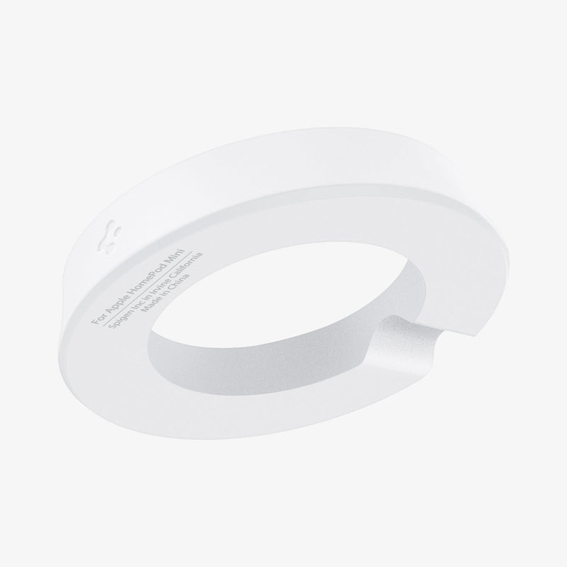 AMP02816 - Apple HomePod Mini Stand Silicone Fit in white showing the front and bottom