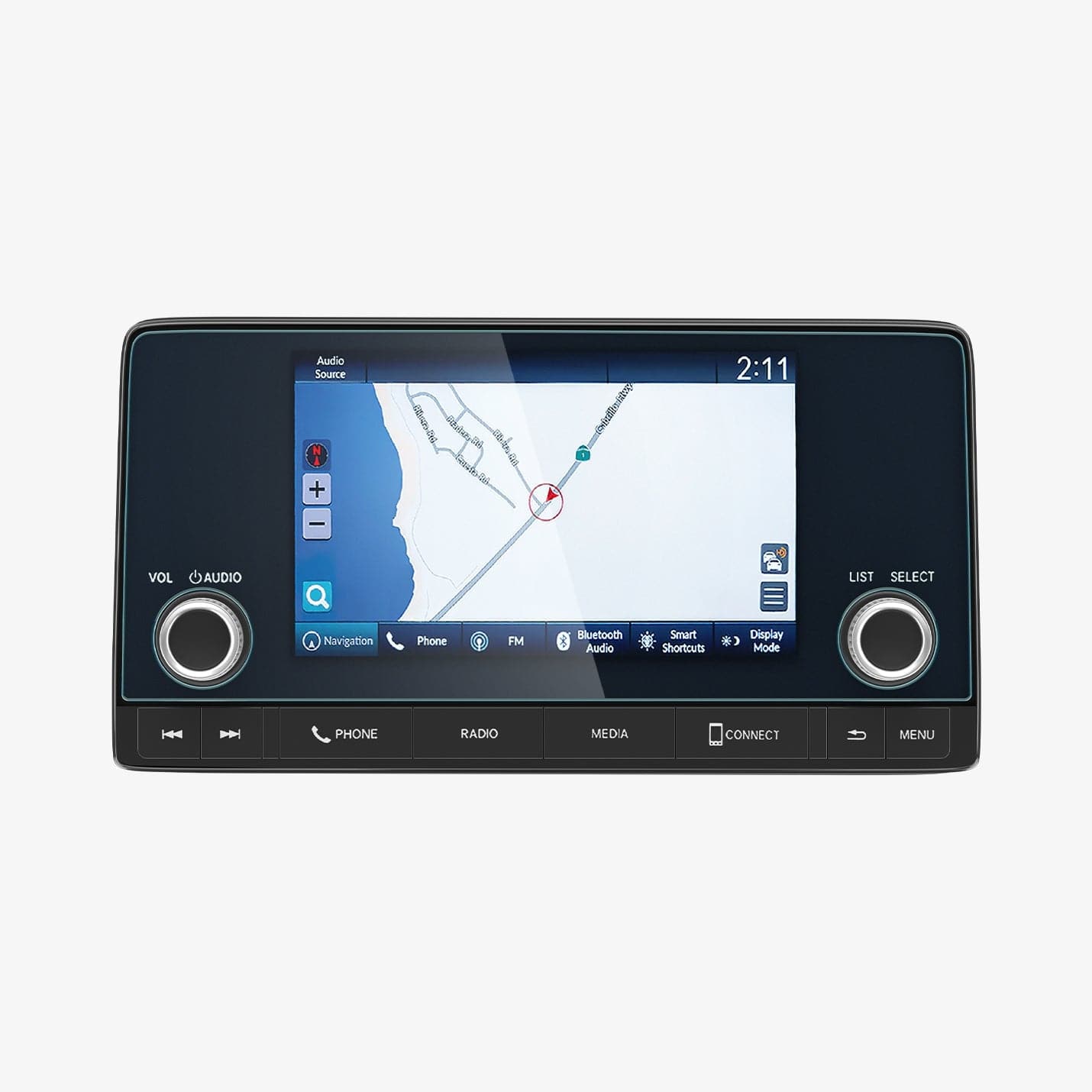 AGL05414 - Honda Civic 7" Screen Protector GLAS.tR Slim Anti-Glare showing the front