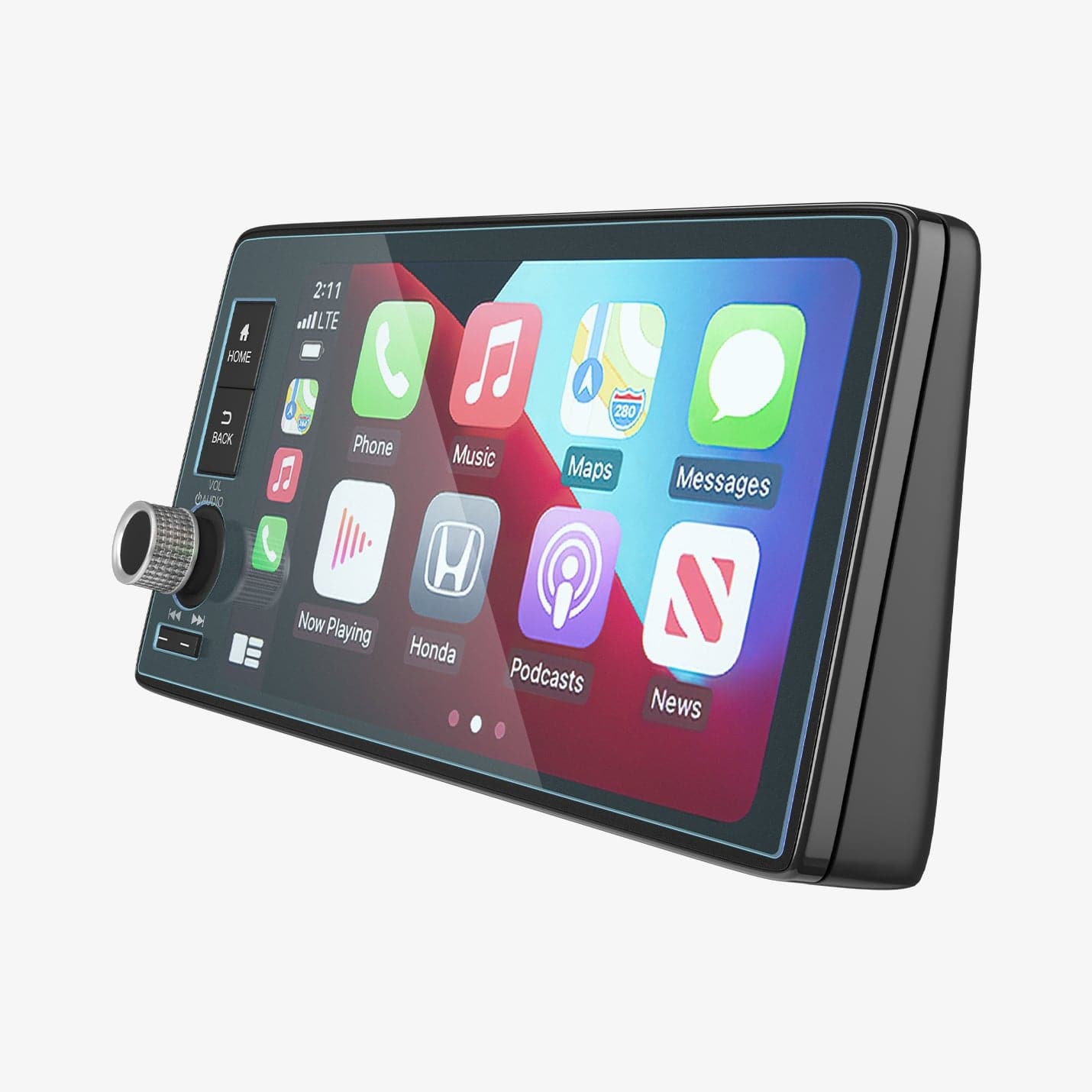 AGL05235 - Honda Civic 9" Screen Protector GLAS.tR Slim Anti-Glare showing the front and side