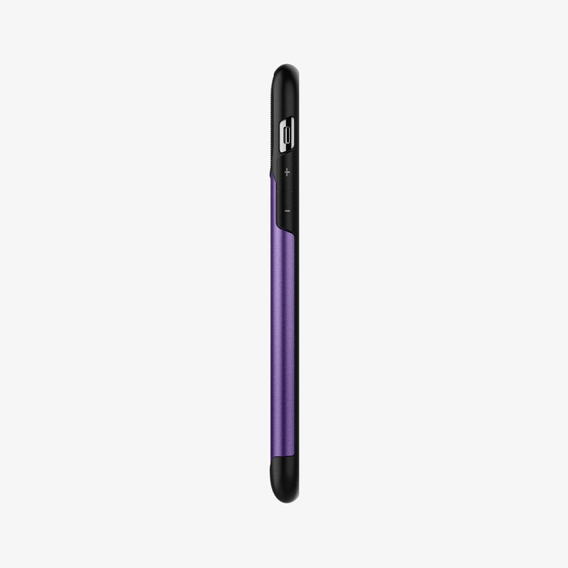 077CS27110 - iPhone 11 Pro Case Slim Armor in purple showing the side with volume controls