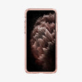 077CS27230 - iPhone 11 Pro Case Liquid Crystal Glitter in rose quartz showing the front