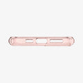 077CS27230 - iPhone 11 Pro Case Liquid Crystal Glitter in rose quartz showing the bottom with precise cutouts