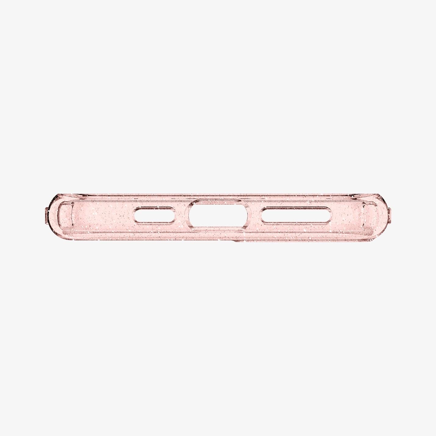 077CS27230 - iPhone 11 Pro Case Liquid Crystal Glitter in rose quartz showing the bottom with precise cutouts