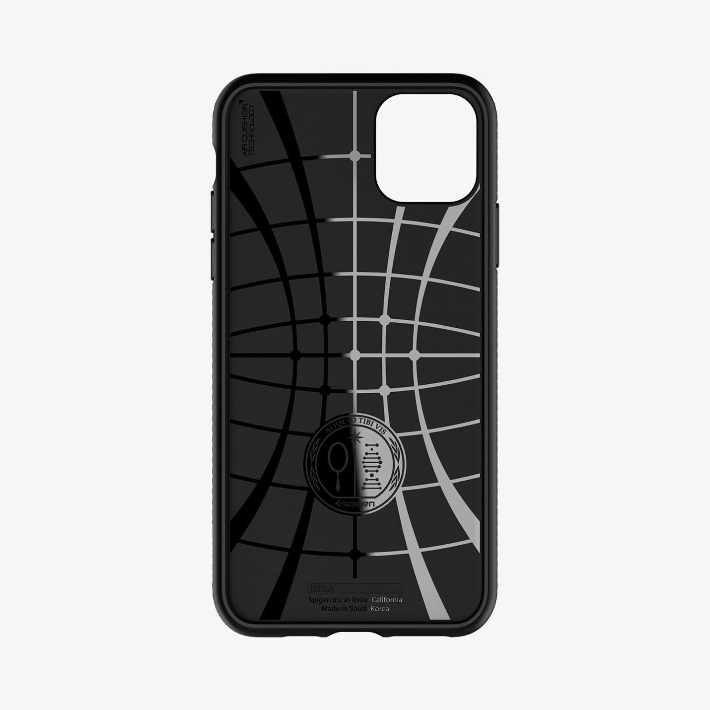 075CS27134 - iPhone 11 Pro Max Case Liquid Air in matte black showing the inside of case