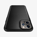 075CS27134 - iPhone 11 Pro Max Case Liquid Air in matte black showing the back and top