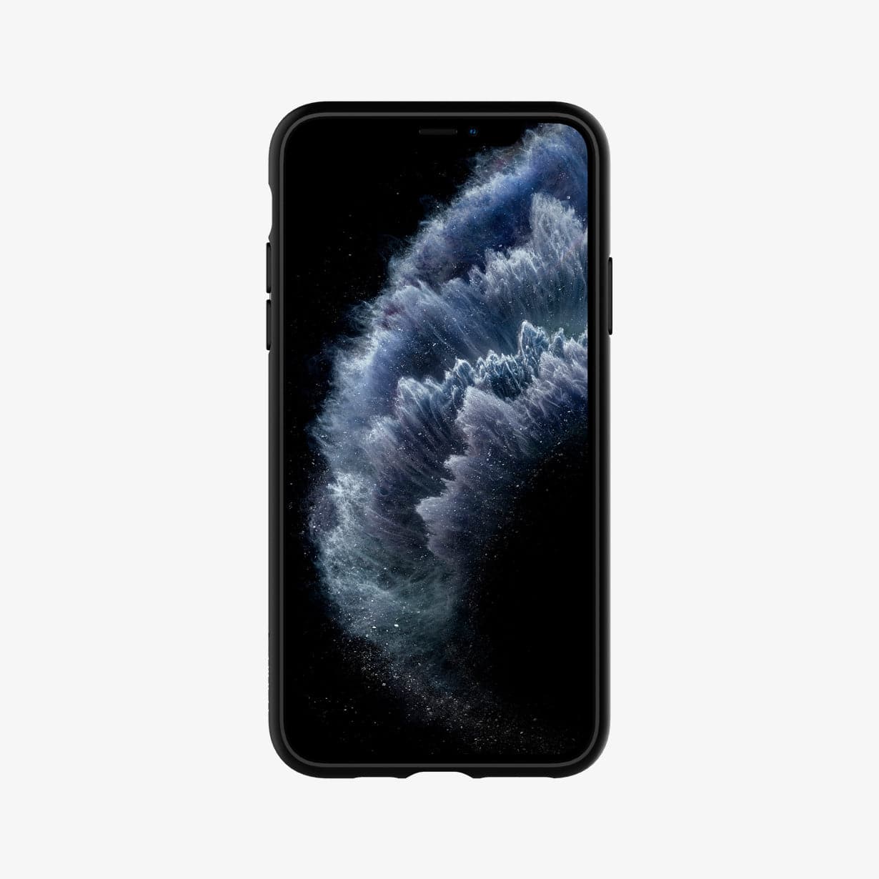 075CS27136 - iPhone 11 Pro Max Case Ultra Hybrid in matte black showing the front