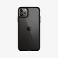 075CS27136 - iPhone 11 Pro Max Case Ultra Hybrid in matte black showing the back