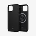 ACS01865 - iPhone 12 / iPhone 12 Pro Case MagArmor in black showing the back and inside with no device