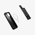 ACS01865 - iPhone 12 / iPhone 12 Pro Case MagArmor in black showing the inside magnetic ring layers