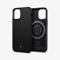 ACS01866 - iPhone 12 Mini Case MagArmor in black showing the back and inside with no device