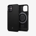 ACS01866 - iPhone 12 Mini Case MagArmor in black showing the back and inside of case
